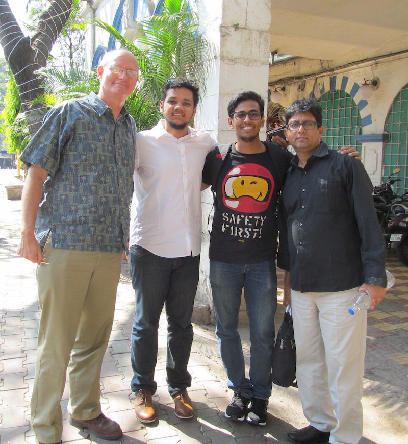 John Oakes and traveling companions in Pune