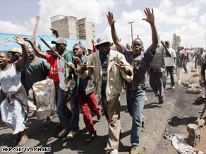 Kenya Violence crowd
