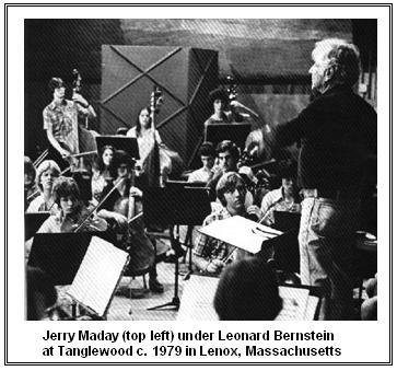 Me playing bass under Leonard Bernstain Jerry Maday International Church of Christ Disciples Today editor - story