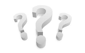 three question marks